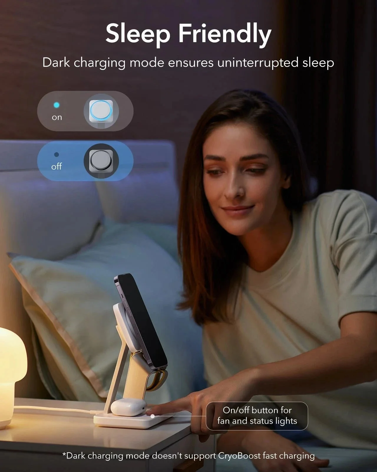 25W 3-in-1 Wireless Charger with MagSafe + CryoBoost - US Plug - Image 9