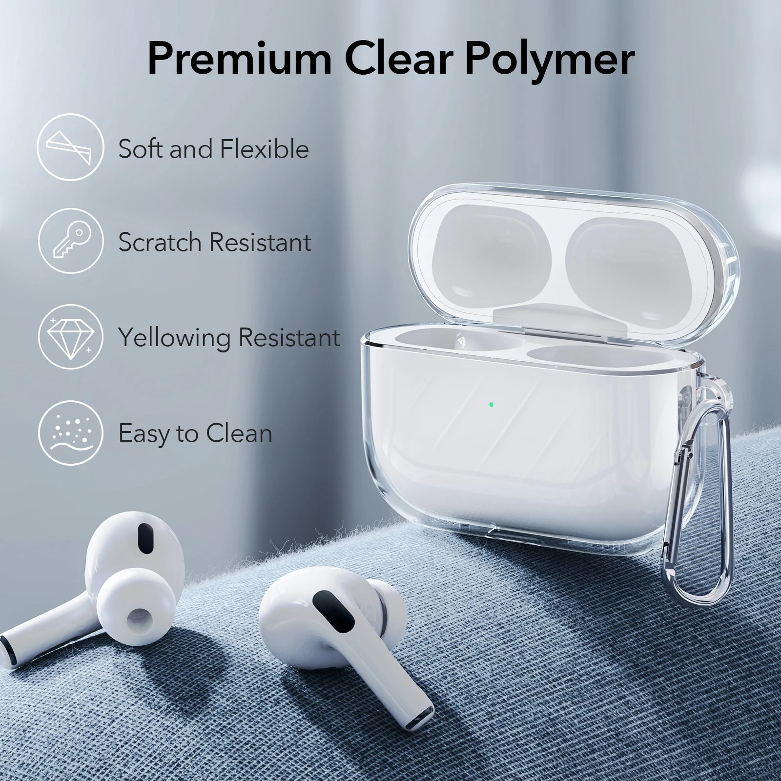 AirPods Pro (2023/2022/2019) Air Ripple Carrying Case - Clear - Image 3