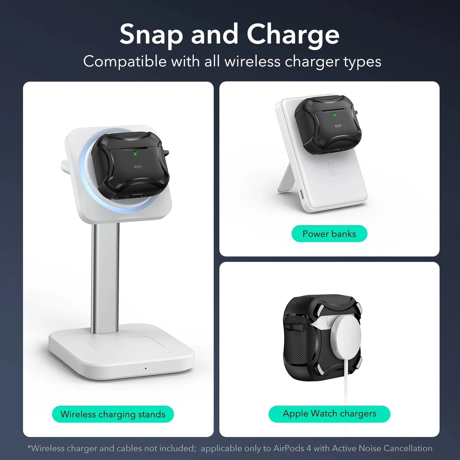 AirPods 4 Cyber Tough Case (HaloLock) - Black - Image 6