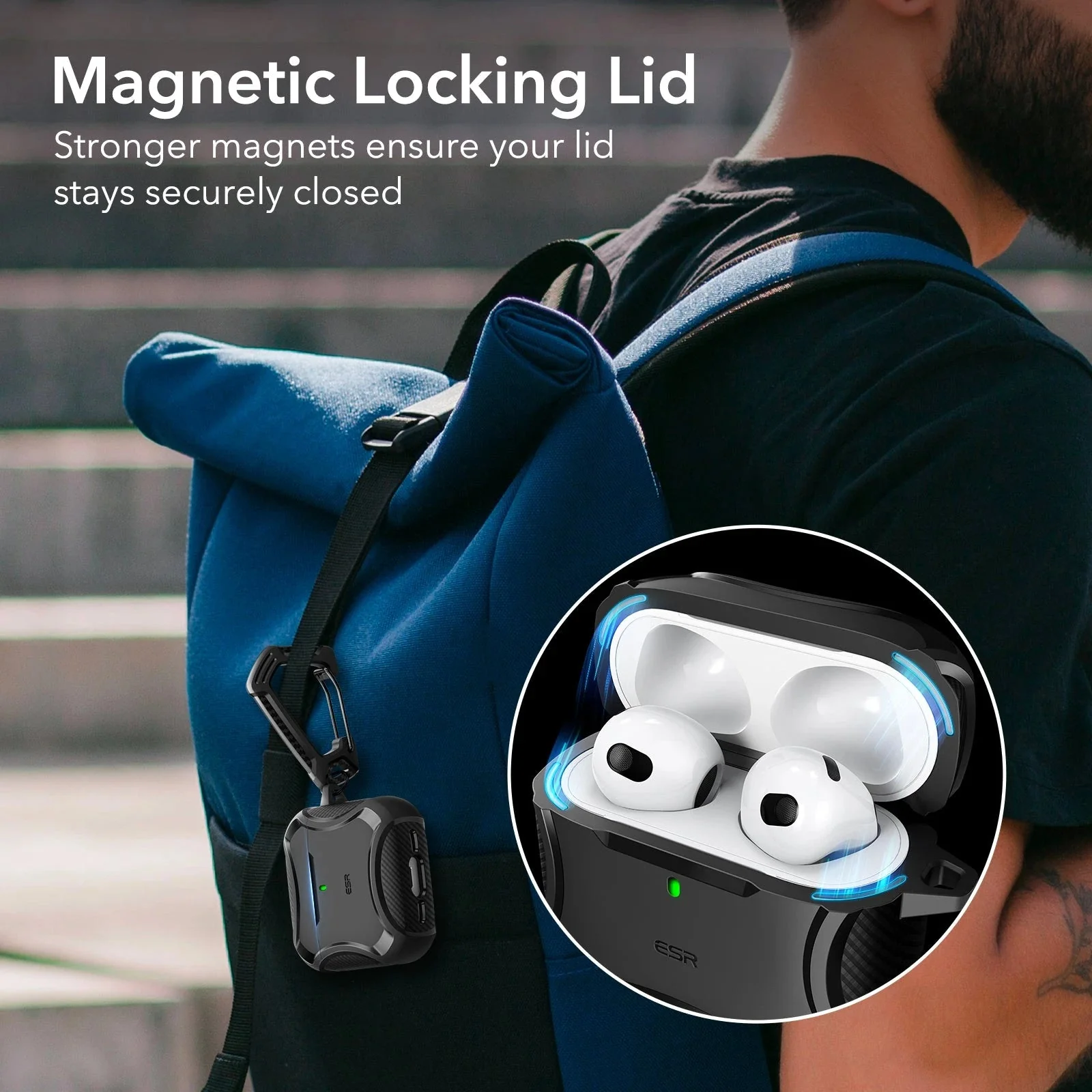 AirPods 4 Cyber Tough Case (HaloLock) - Dark Purple - Image 3