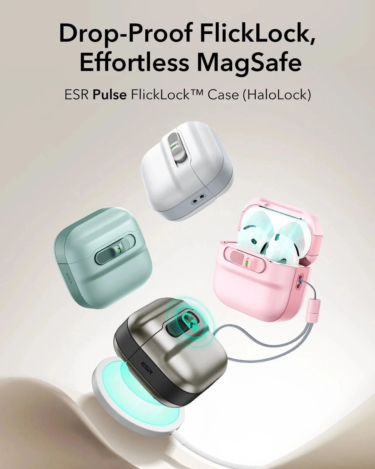 AirPods 4 Pulse FlickLock Case (HaloLock) - Black - Image 3