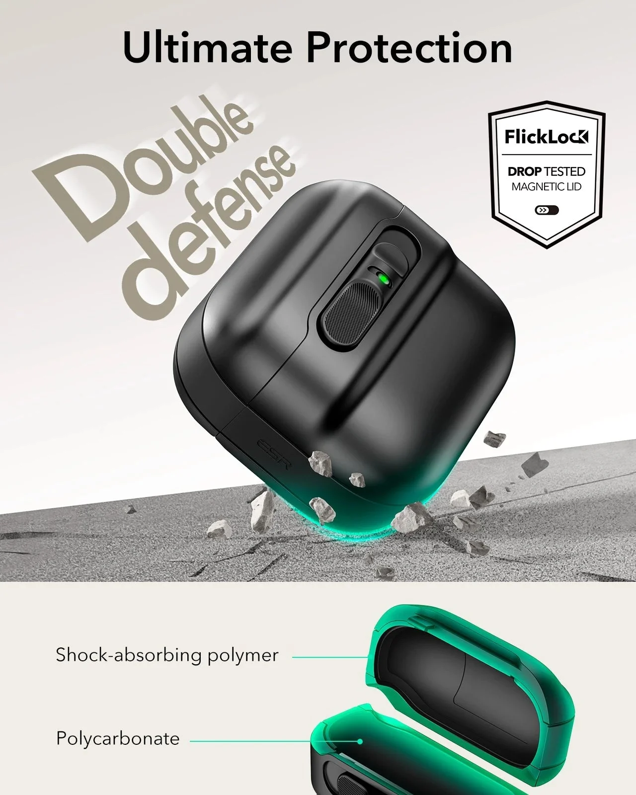 AirPods 4 Pulse FlickLock Case (HaloLock) - Titanium - Image 7
