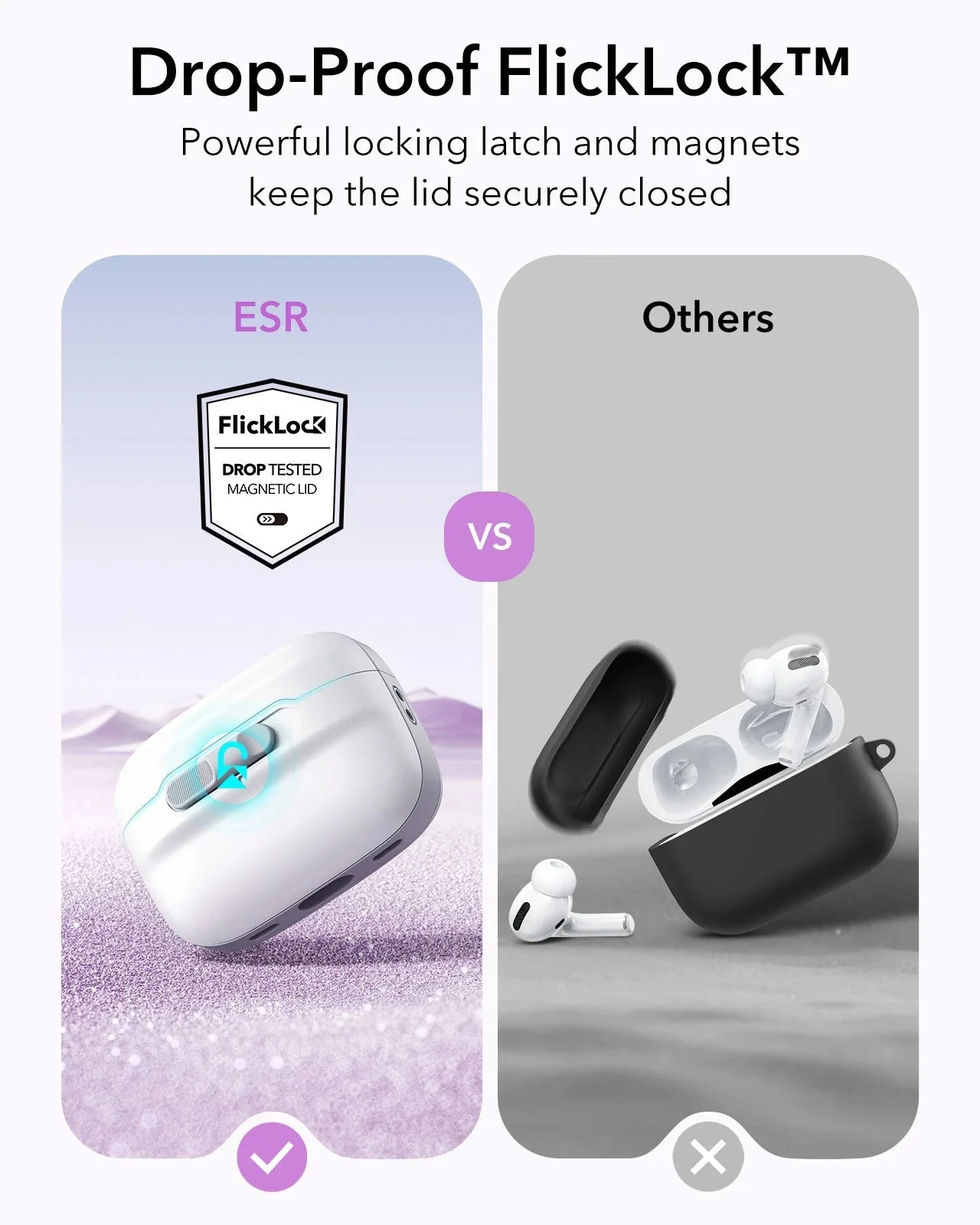 AirPods Pro (2023/2022/2019) Pulse FlickLock Case (HaloLock) - White - Image 4