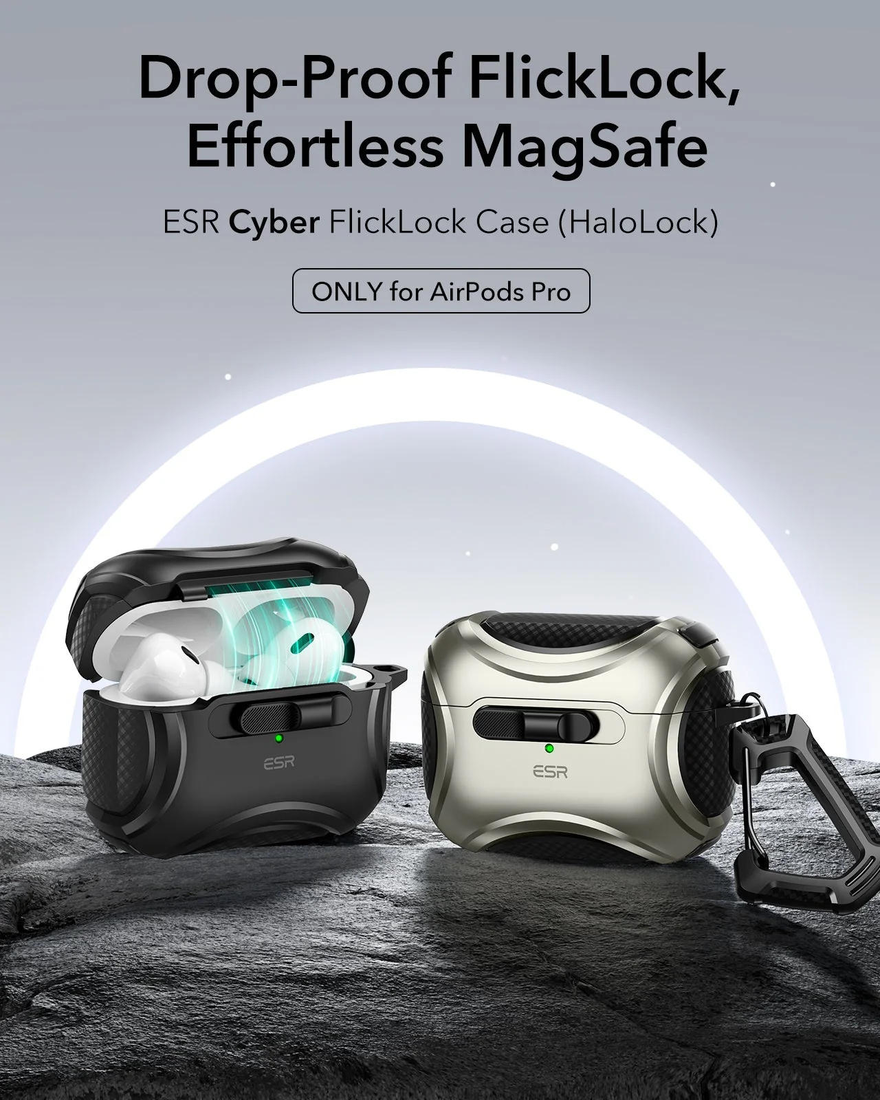 AirPods Pro (2023/2022/2019) Cyber FlickLock Case (HaloLock) - Purple - Image 2