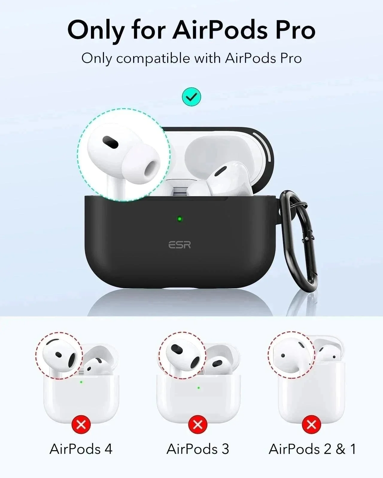 AirPods Pro (2023/2022/2019) Cloud Soft Case (HaloLock) - Navy Blue - Image 2