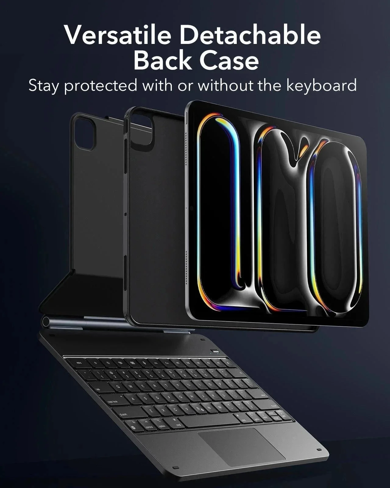 iPad Pro 11'' (2025) Rebound magnetische Tastaturhülle 360 Pencil Bundle - DE Layout-Anthrazit - Image 7
