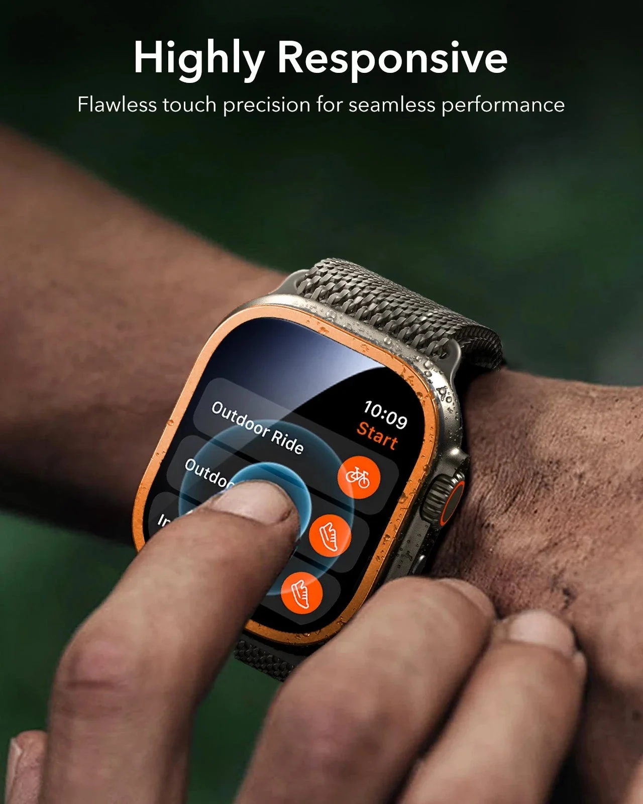 Apple Watch Ultra 3 Armorite Screen Protector - Titanium / Orange - Image 7