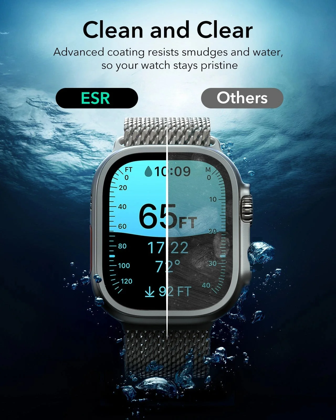 Apple Watch Ultra 3 Armorite Screen Protector - Titanium / Orange - Image 8