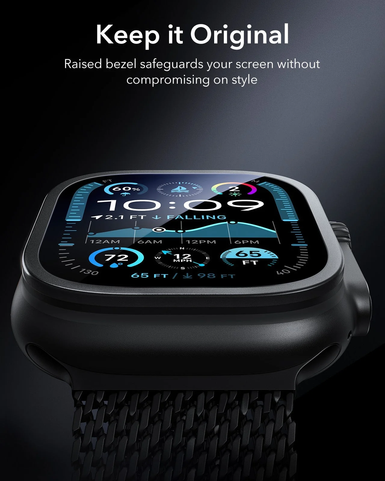 Apple Watch Ultra 3 Armorite Screen Protector - Titanium / Black - Image 5