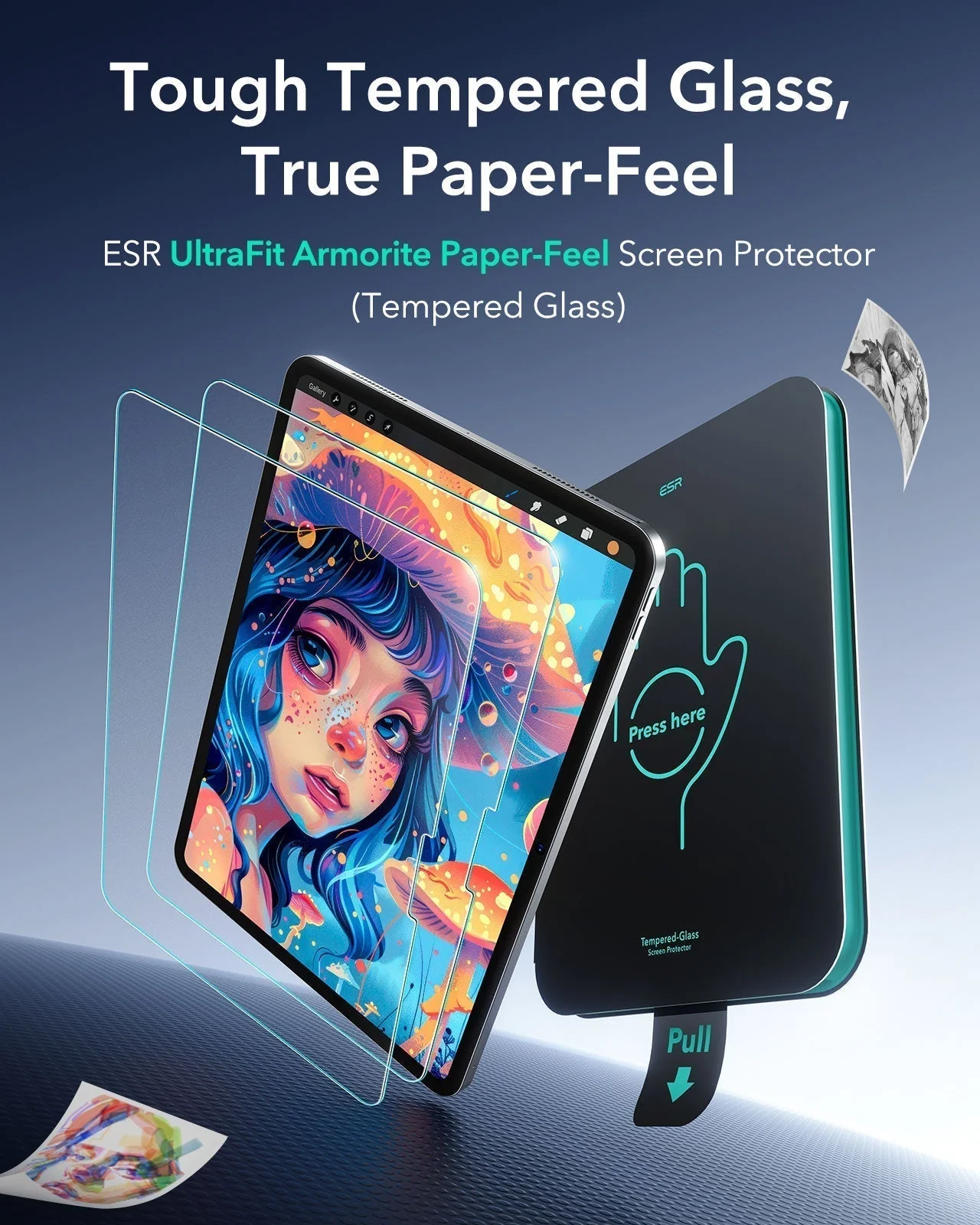 iPad Pro 11" (M4) 2024 UltraFit Armorite Paper-Feel Screen Protector – 2 Pack - Image 2
