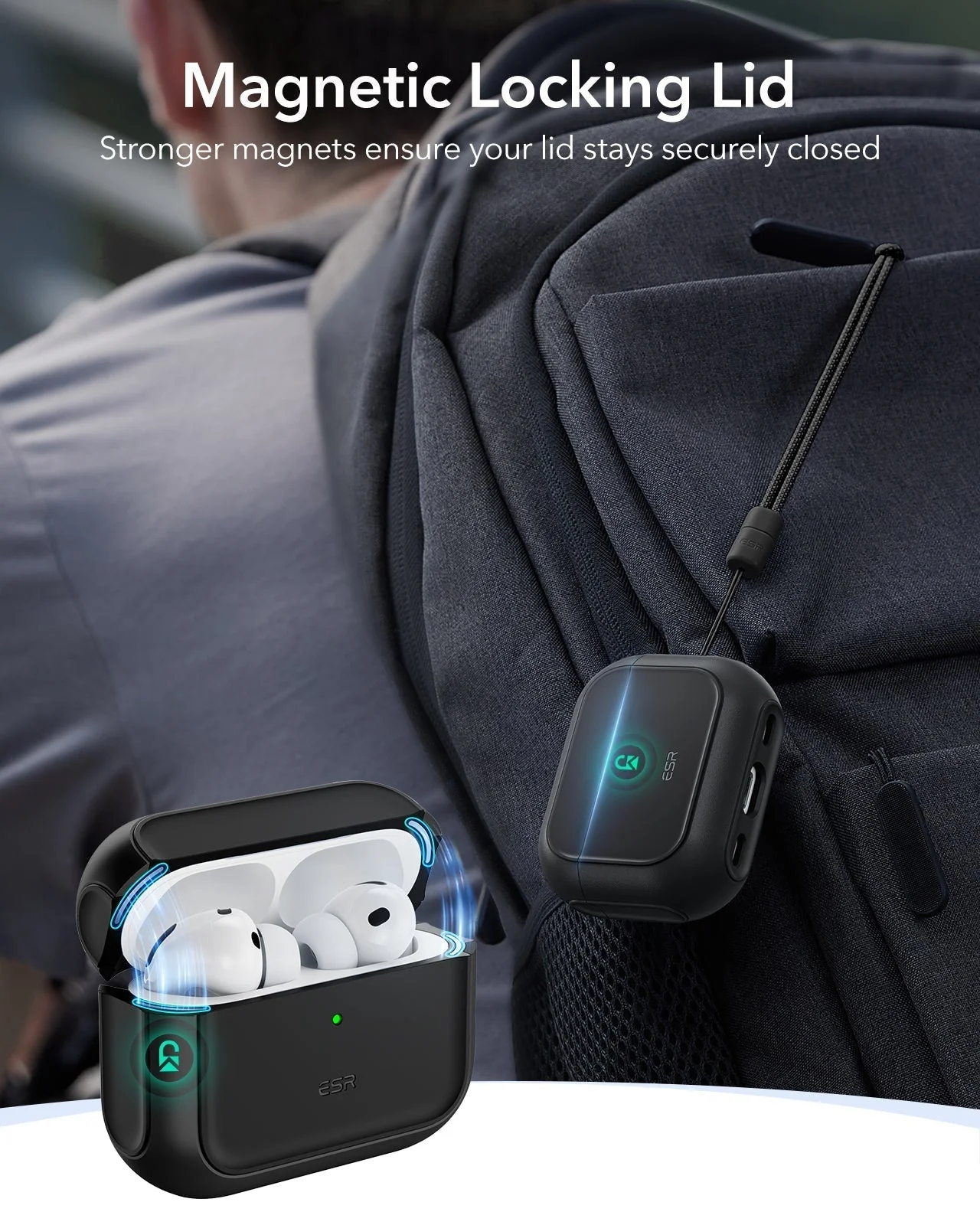 25W CryoBoost Foldable 3-in-1 Magnetic Charger and AirPods Pro 3 Orbit Hybrid Case Bundle – EU Plug-Black - Image 14