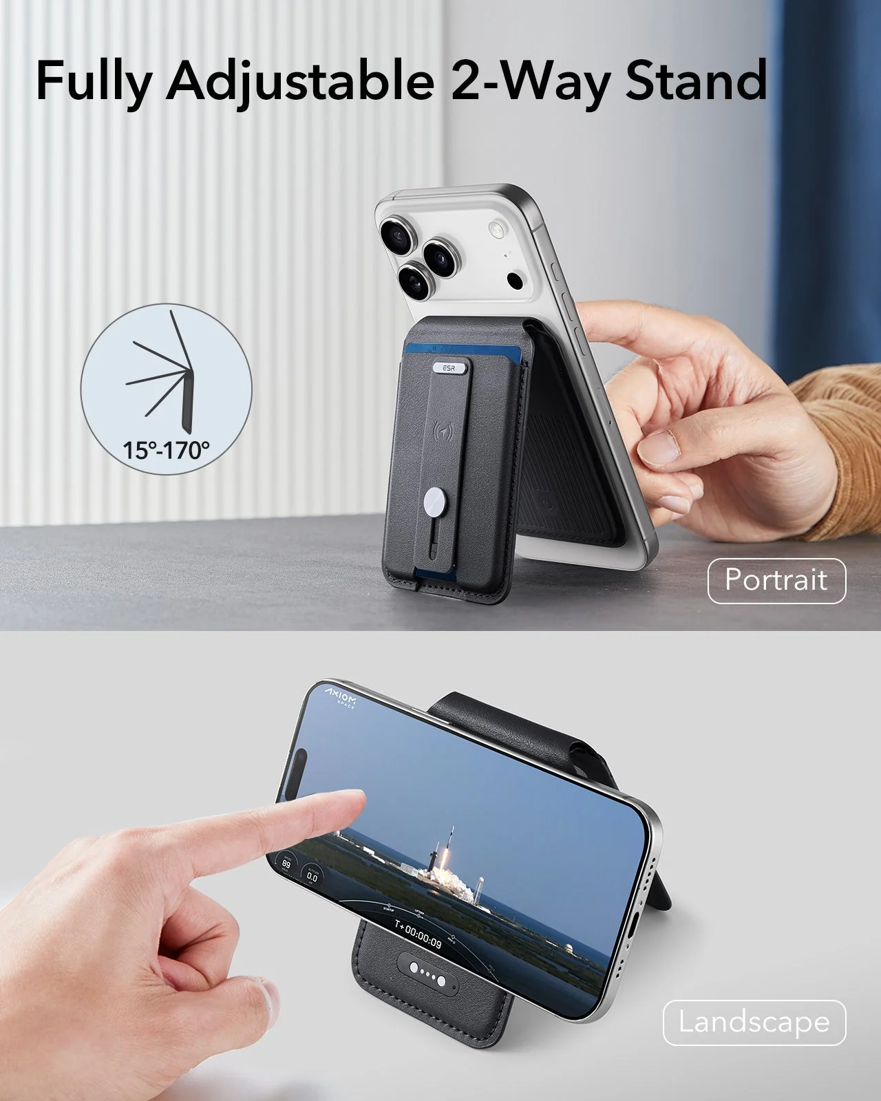 25W CryoBoost Foldable 3-in-1 Magnetic Charger and Wallet Stand Bundle - EU Plug-Black - Image 13