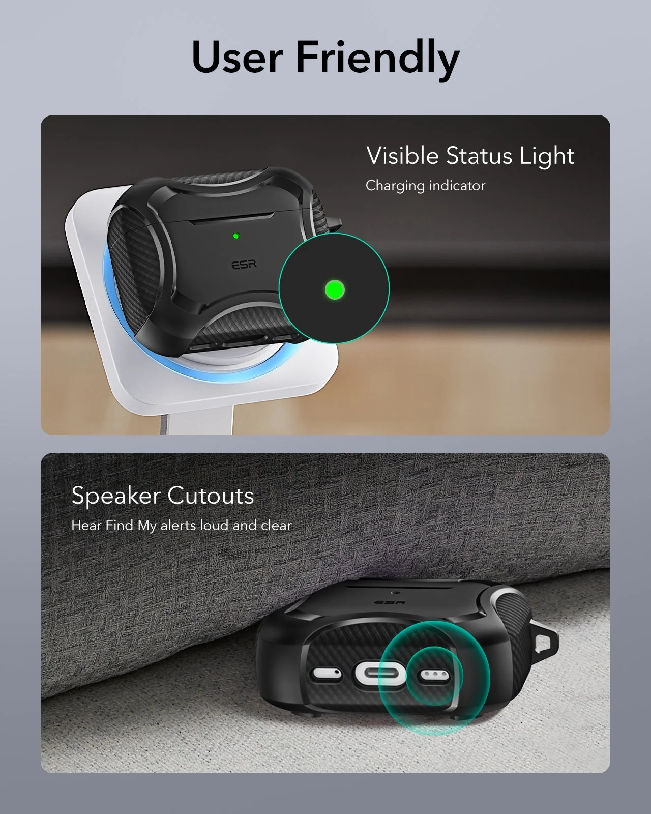 AirPods Pro 3 Cyber Tough Magnetic Case - Black - Image 8