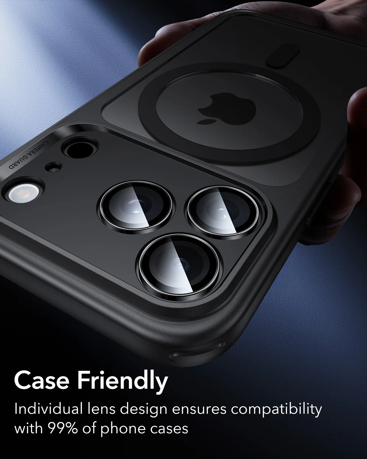 iPhone 17 Pro Max/17 Pro Armorite®️ Camera Lens Protector - Black - Image 8