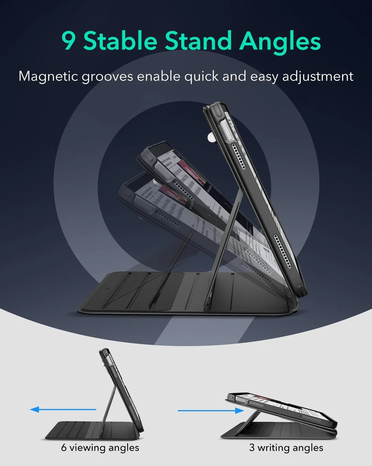 iPad 11" (A16) 2025 Bundle Shift Magnetic Case & Armorite® Paper-Feel Protection - Black - Image 7
