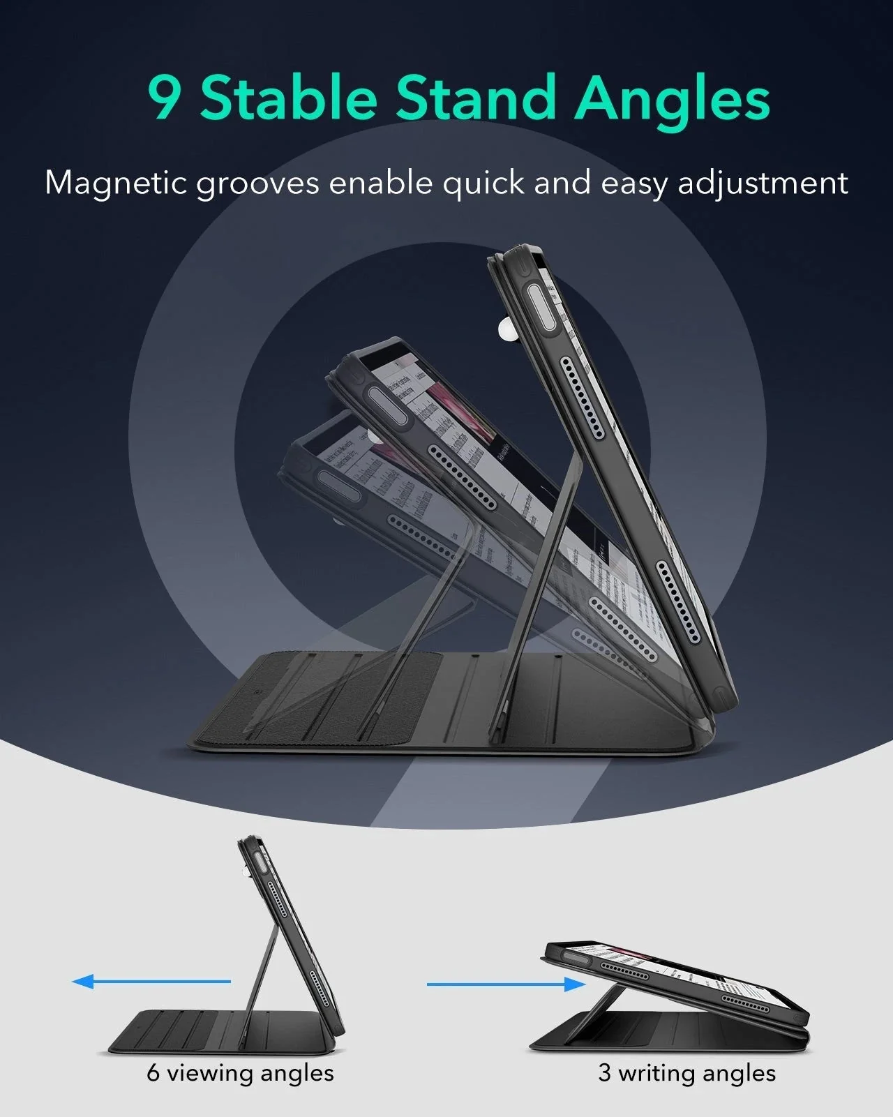 iPad Air 13" (M3) 2025 Bundle Shift Magnetic Case & Armorite® Paper-Feel Protection - Black - Image 7