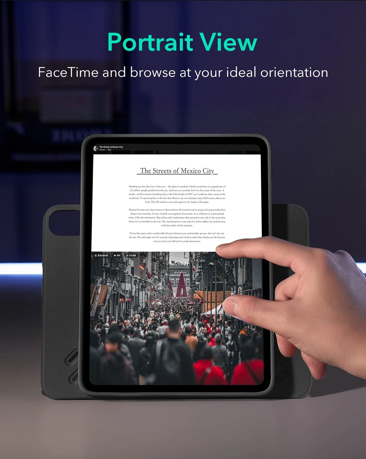 iPad Air 13" (M4) 2026 Bundle Shift Magnetic Case, Papel-Feel Magnetic & Armorite® Protection - Black - Image 5