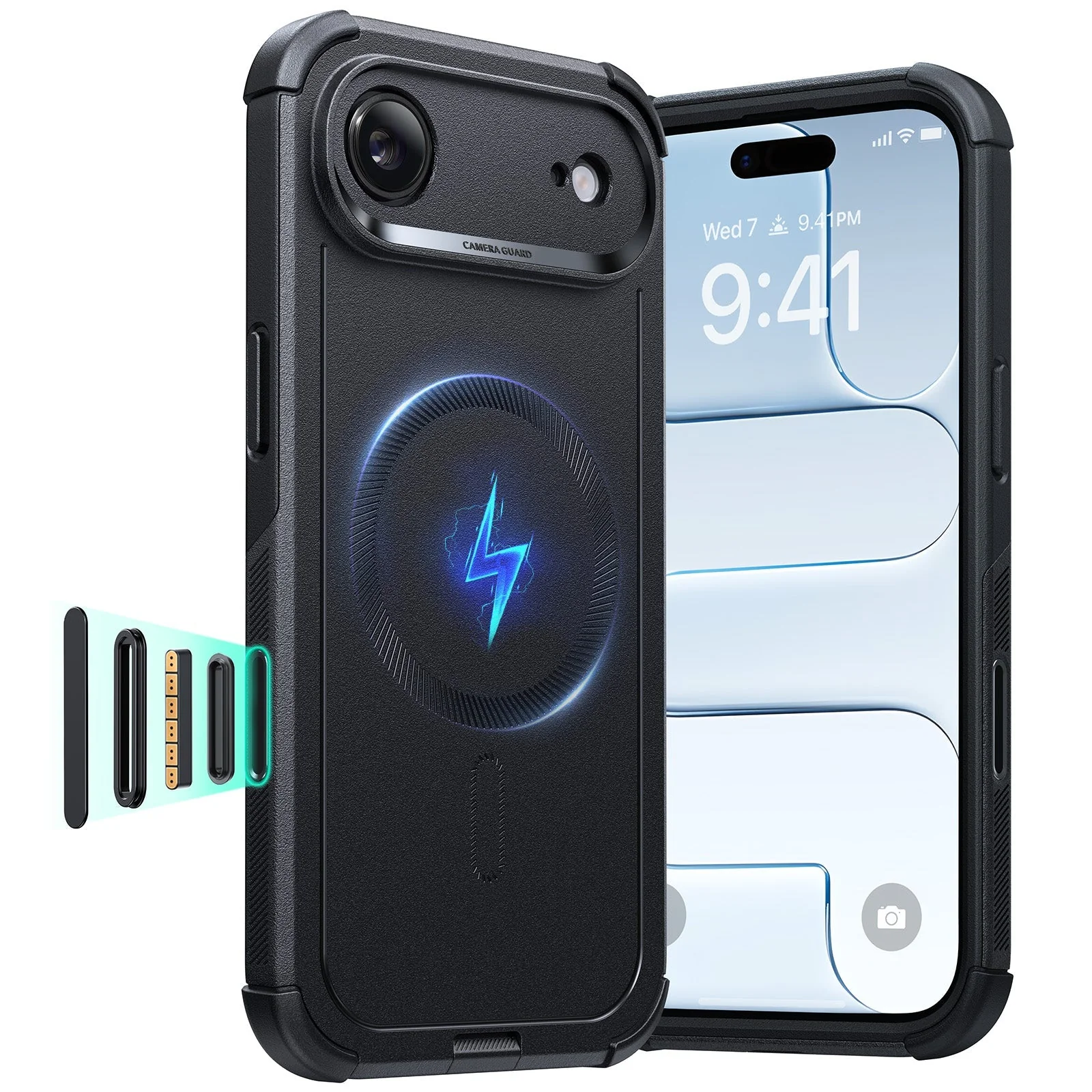 iPhone Air Cyber Tough Magnetic Case (Camera Control) - Black