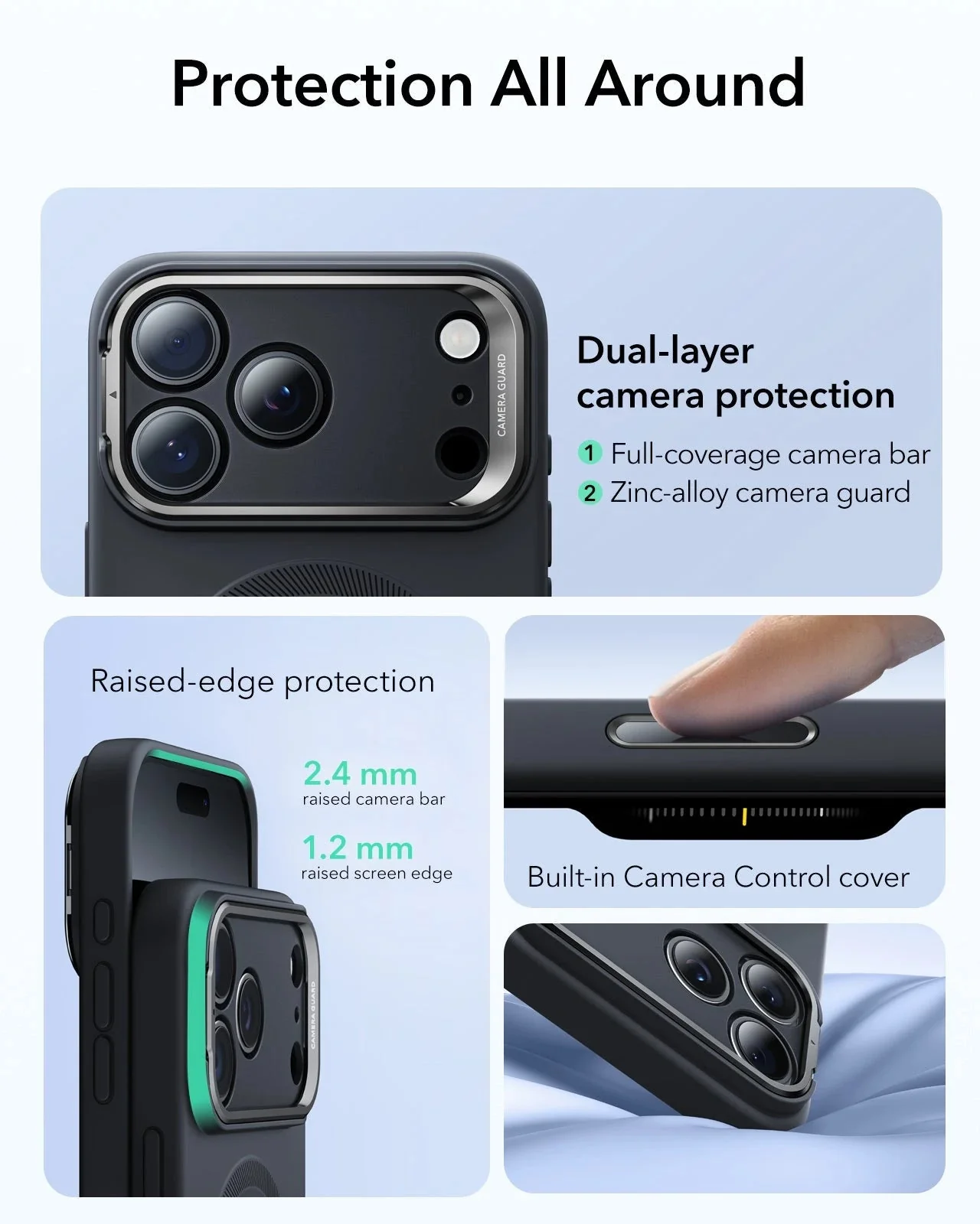 iPhone 17 Pro Max Cloud Soft Magnetic Case (Camera Control, Stash Stand) - Black - Image 4