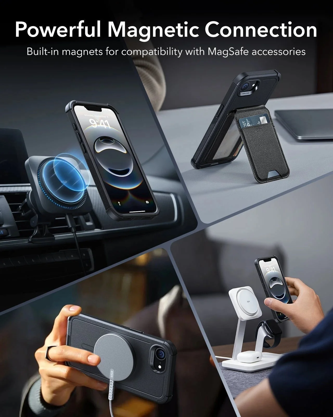 iPhone 17e Bundle Cyber Tough Magnetic Case & Armorite® Screen Protector - Black - Image 6