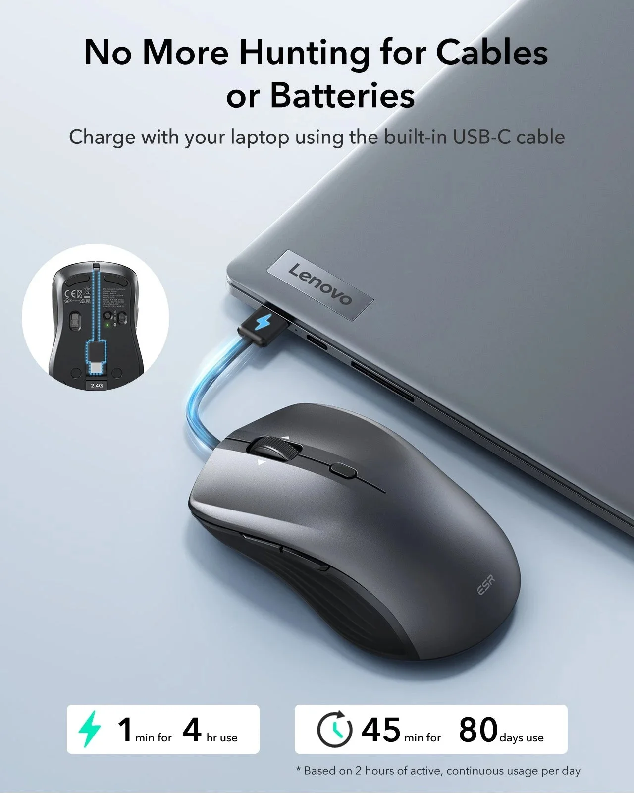 ESR MagMouse™ Wireless Mouse - Black - Image 6