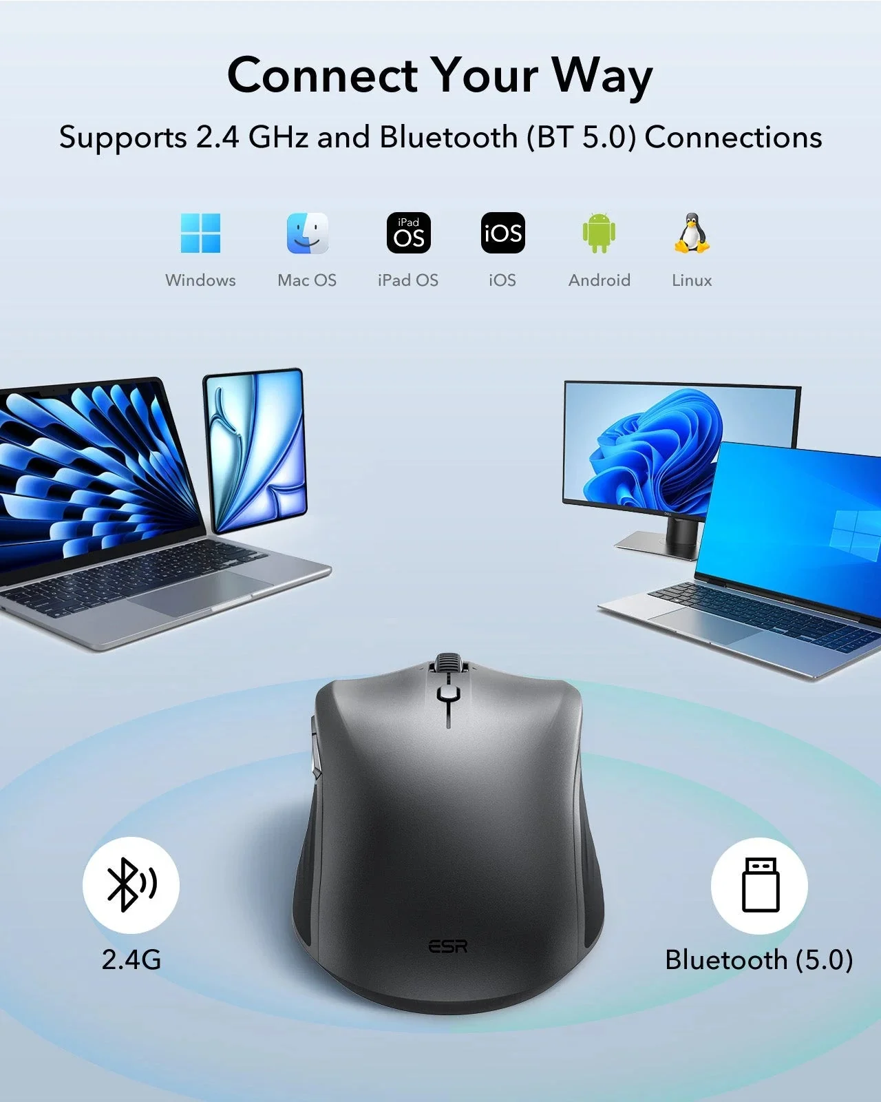 ESR MagMouse™ Wireless Mouse - Black - Image 9