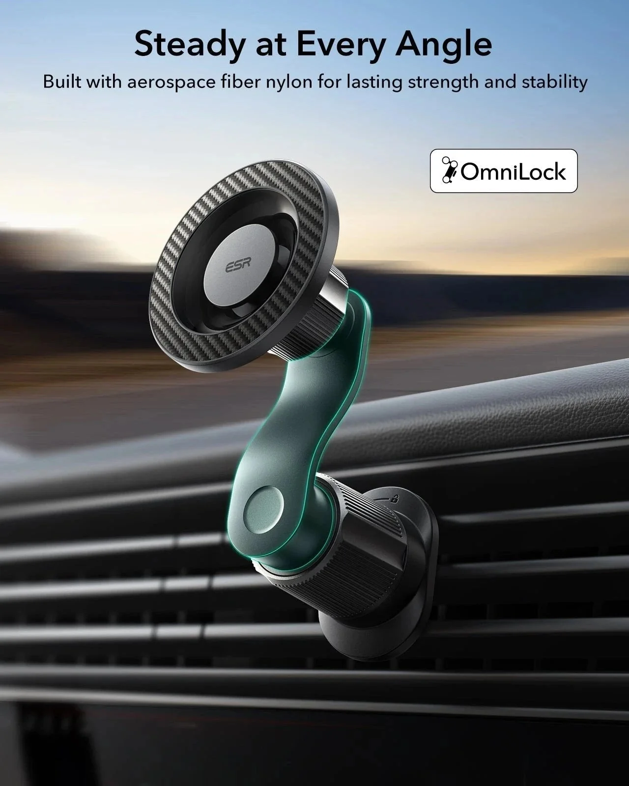 OmniLock Magnetic Car Mount (Air Vent) - Black - Image 4