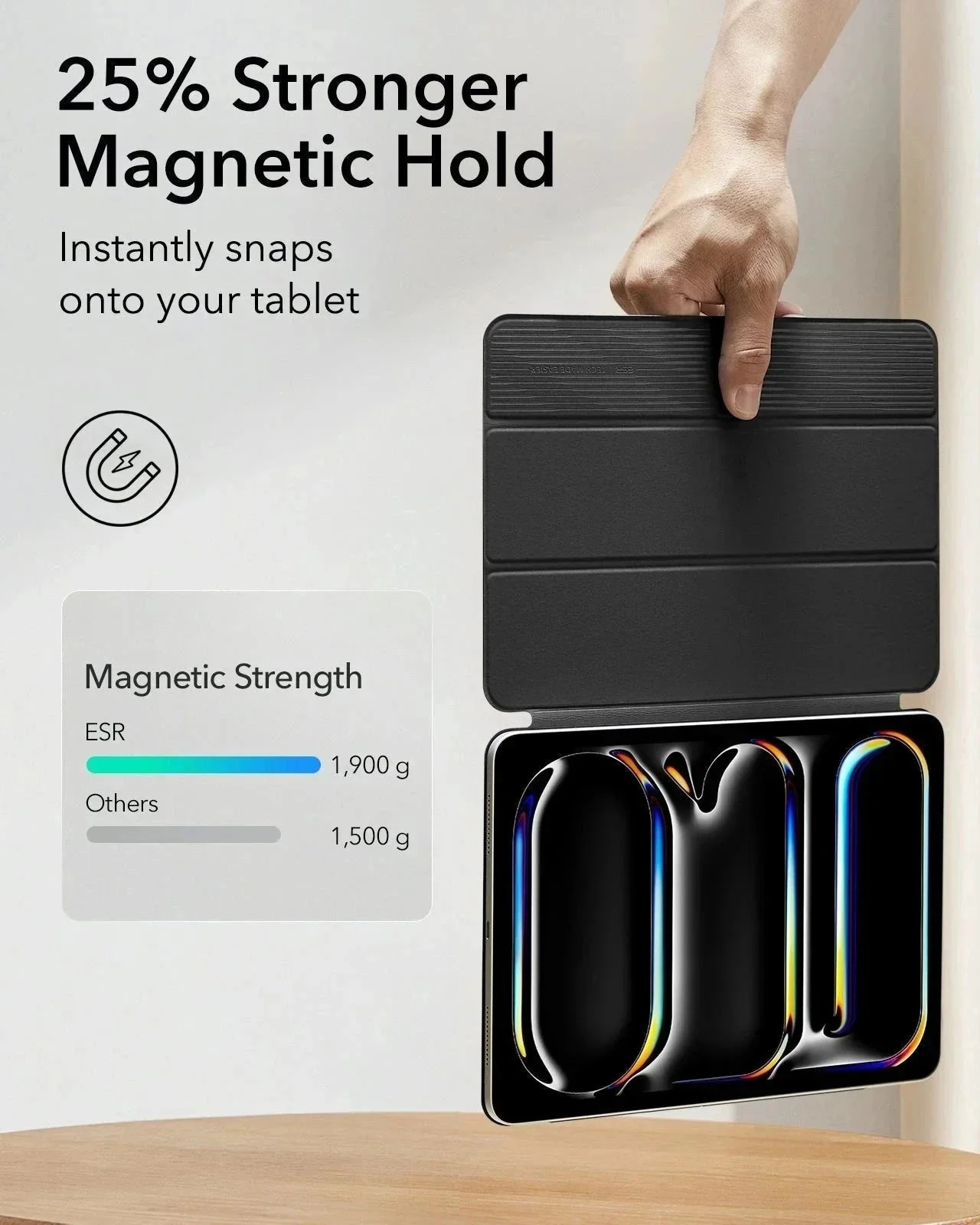 iPad Pro 13" (2025) Rebound Magnetic Case - Black - Image 4