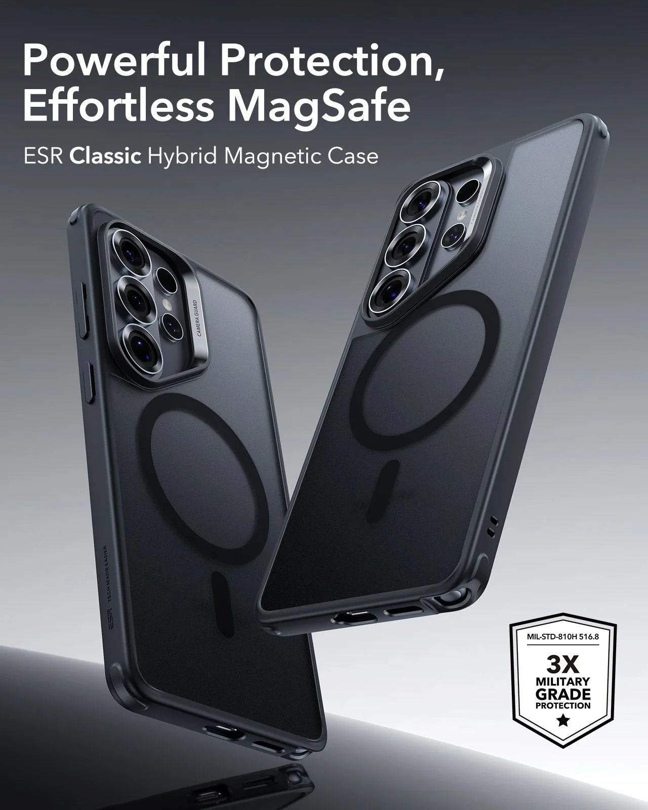 Galaxy S26 Ultra Classic Hybrid Magnetic Case - Frosted Black - Image 2