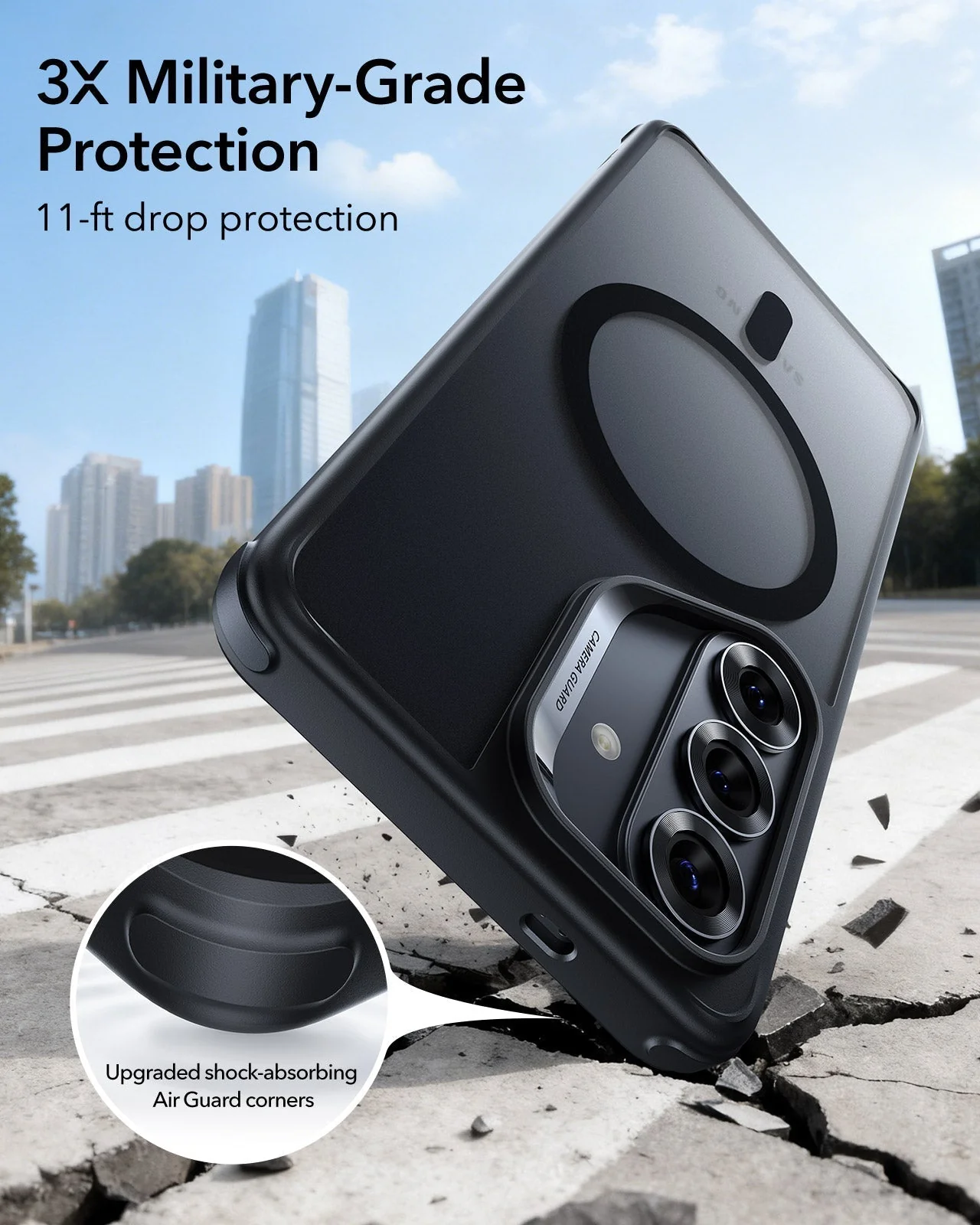Galaxy S26 Plus Classic Hybrid Magnetic Case - Frosted Black - Image 3