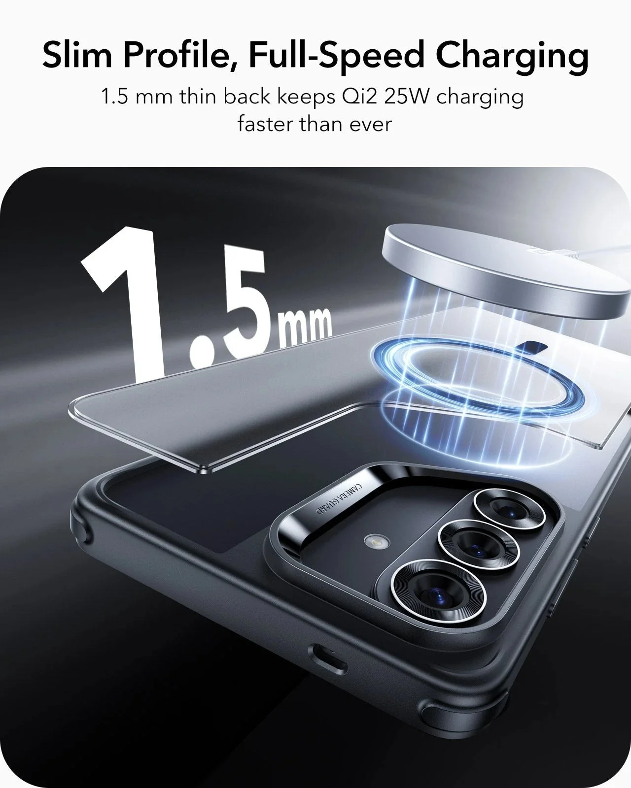 Galaxy S26 Plus Classic Hybrid Magnetic Case - Frosted Black - Image 7