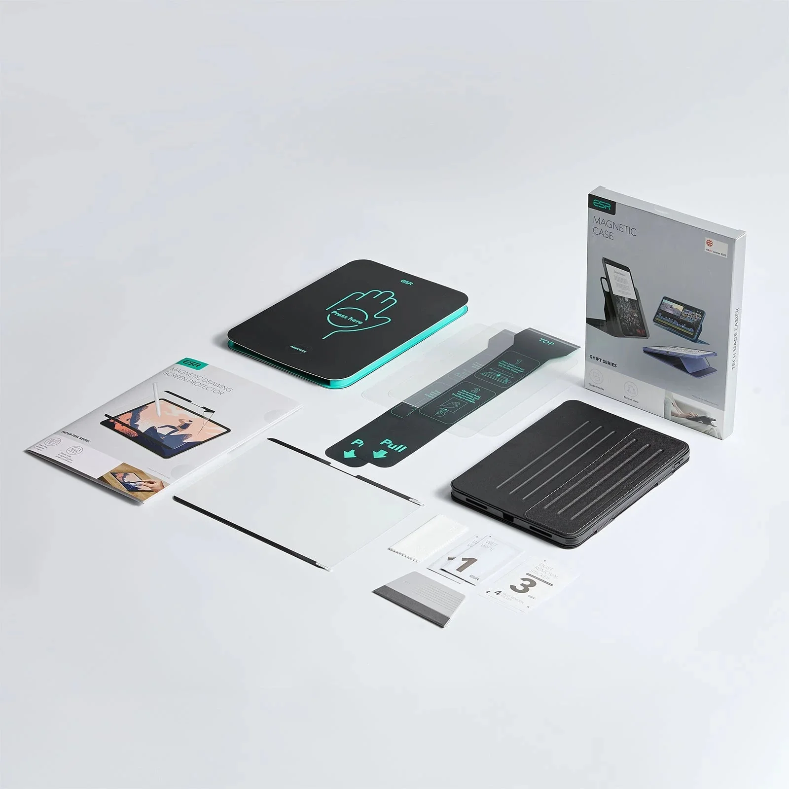 iPad Air 11" (M4) 2026 Bundle Shift Magnetic Case, Papel-Feel Magnetic & Armorite® Protection - Black - Image 2