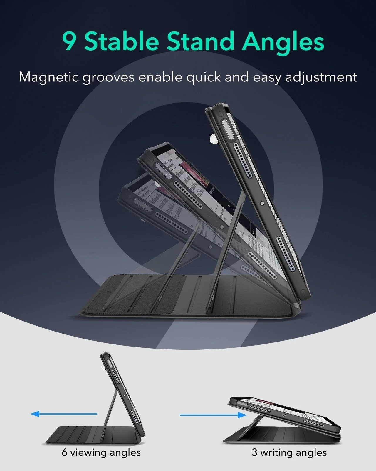 iPad Air 11" (M4) 2026 Bundle Shift Magnetic Case, Papel-Feel Magnetic & Armorite® Protection - Black - Image 7