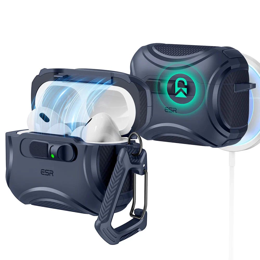 AirPods Pro 3 Cyber FlickLock Magnetic Case - Blue