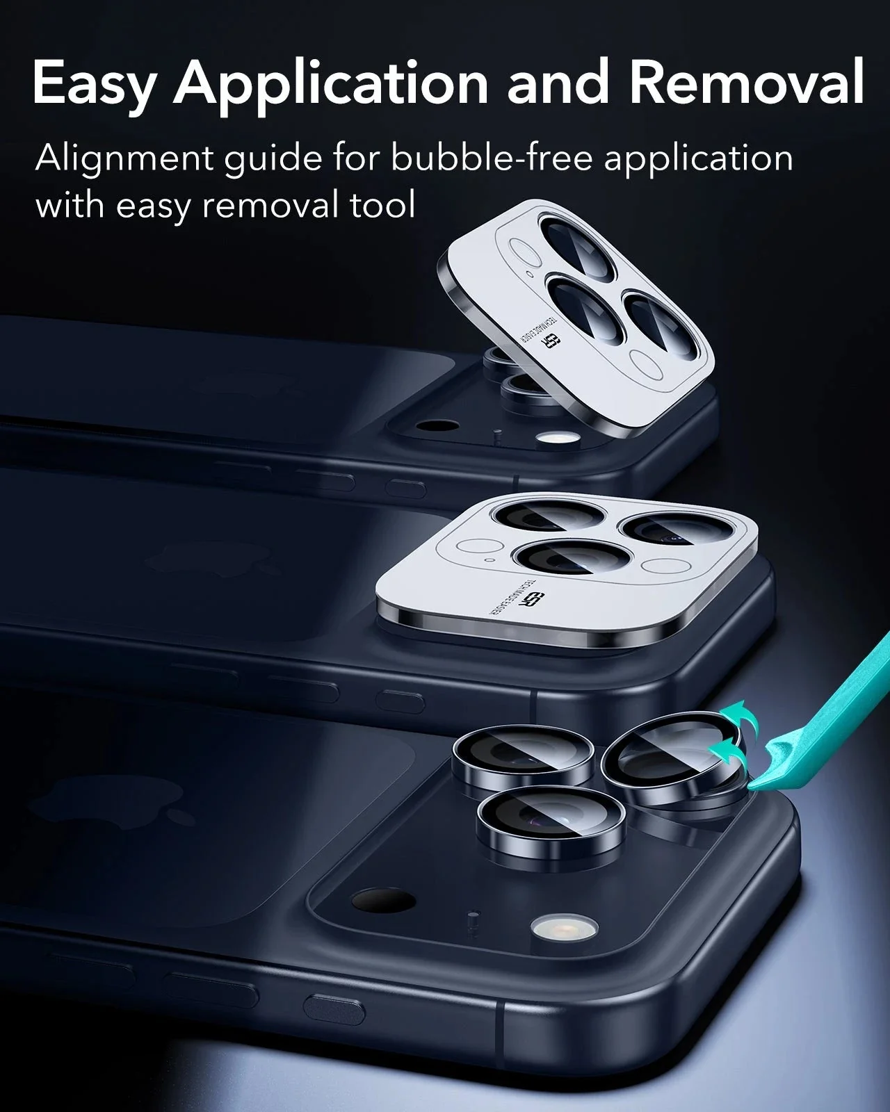 iPhone 17 Pro Max/17 Pro Armorite®️ Camera Lens Protector - Blue - Image 7