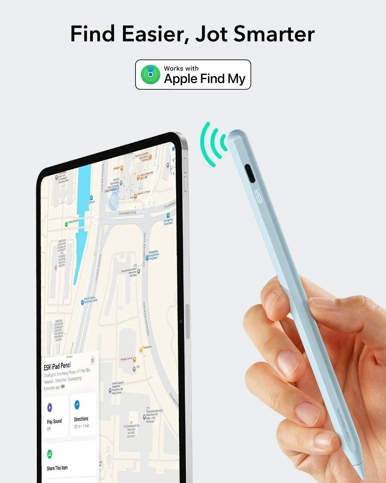 Geo Digital Pencil with Built-in Find My - Blue - Image 3