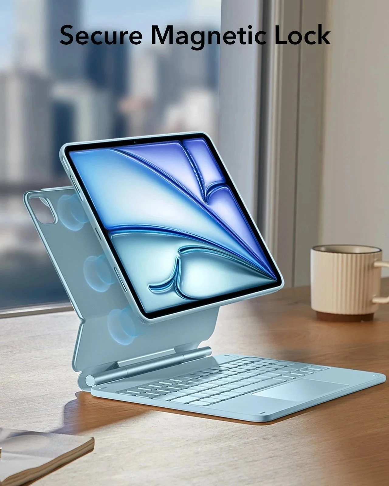 iPad Air 11" (M4) 2026 Bundle Rebound Magnetic Keyboard Case 360, Armorite & Paper-Feel Screen Protectors-US-Layout-Blue - Image 14