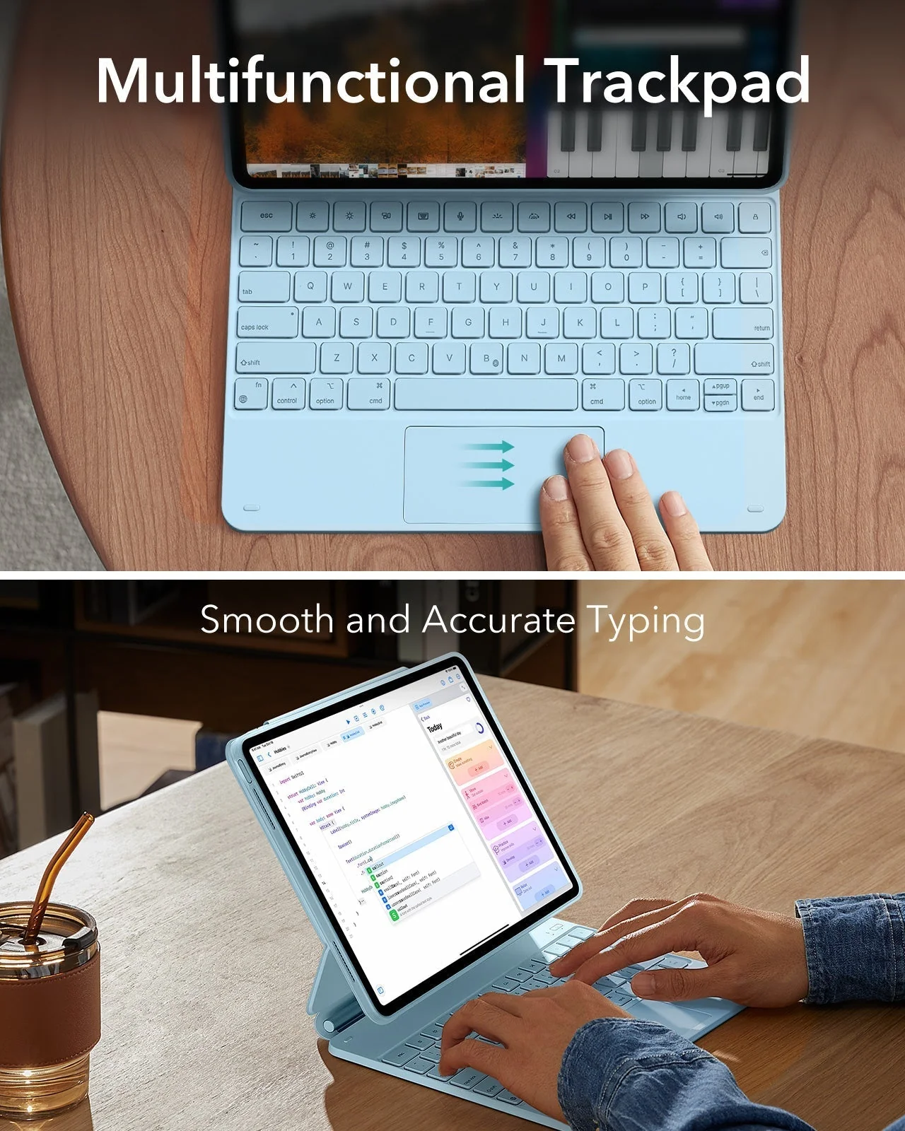 iPad Air 13" (M4) 2026 Bundle Rebound Magnetic Keyboard Case 360 & Digital Pencil-US Layout-Blue - Image 12
