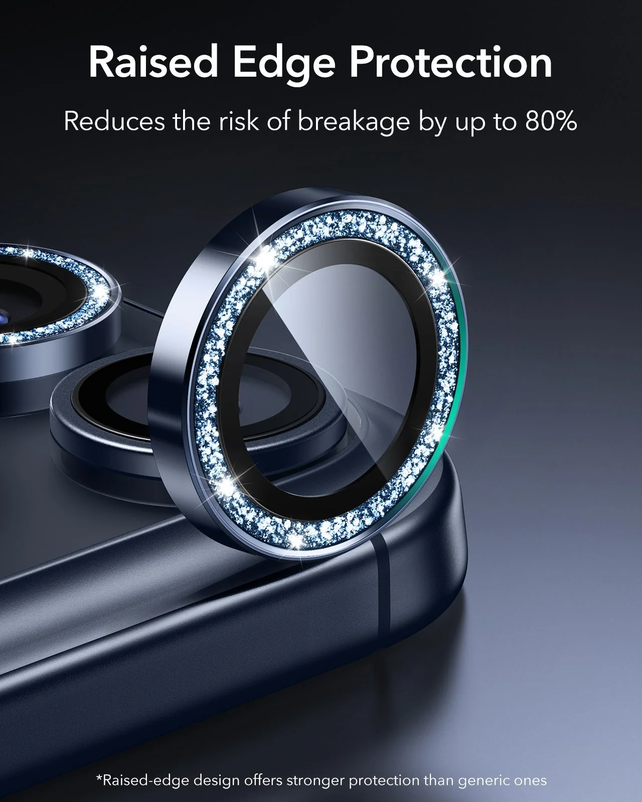 iPhone 17 Pro Max/17 Pro Armorite®️ Camera Lens Protector - Blue Shimmer - Image 3