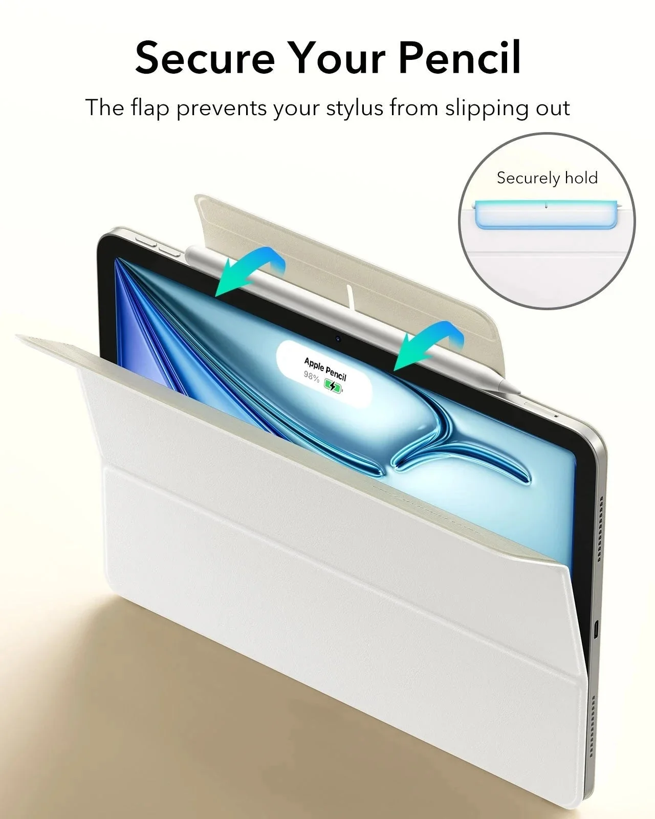 iPad Air 11" (M4) 2026 Rebound Magnetic Case - Brilliant White - Image 5