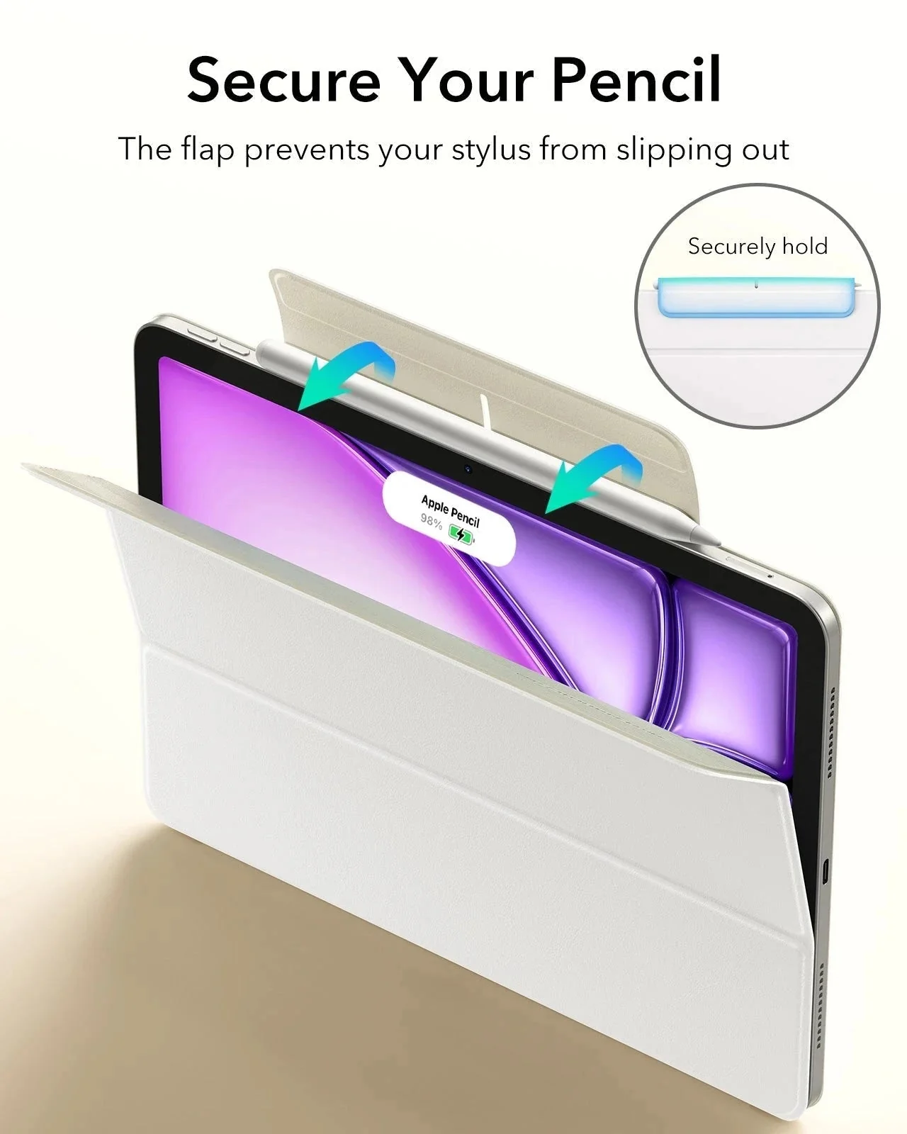 iPad Air 13" (M4) 2026 Rebound Magnetic Case - Brilliant White - Image 5
