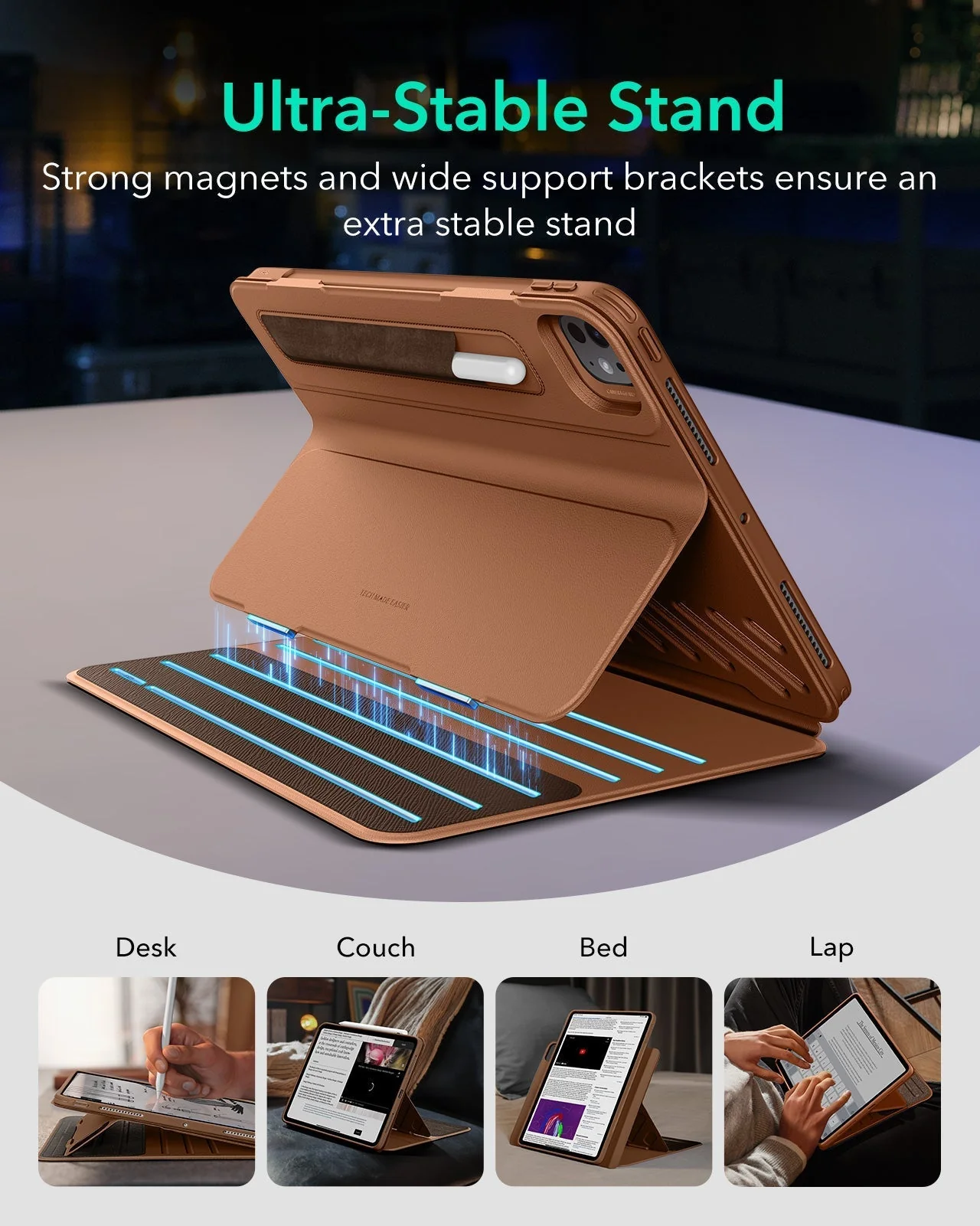 iPad Pro 11" (2025) Bundle Shift Magnetic Case & Armorite® Protection - Brown - Image 4