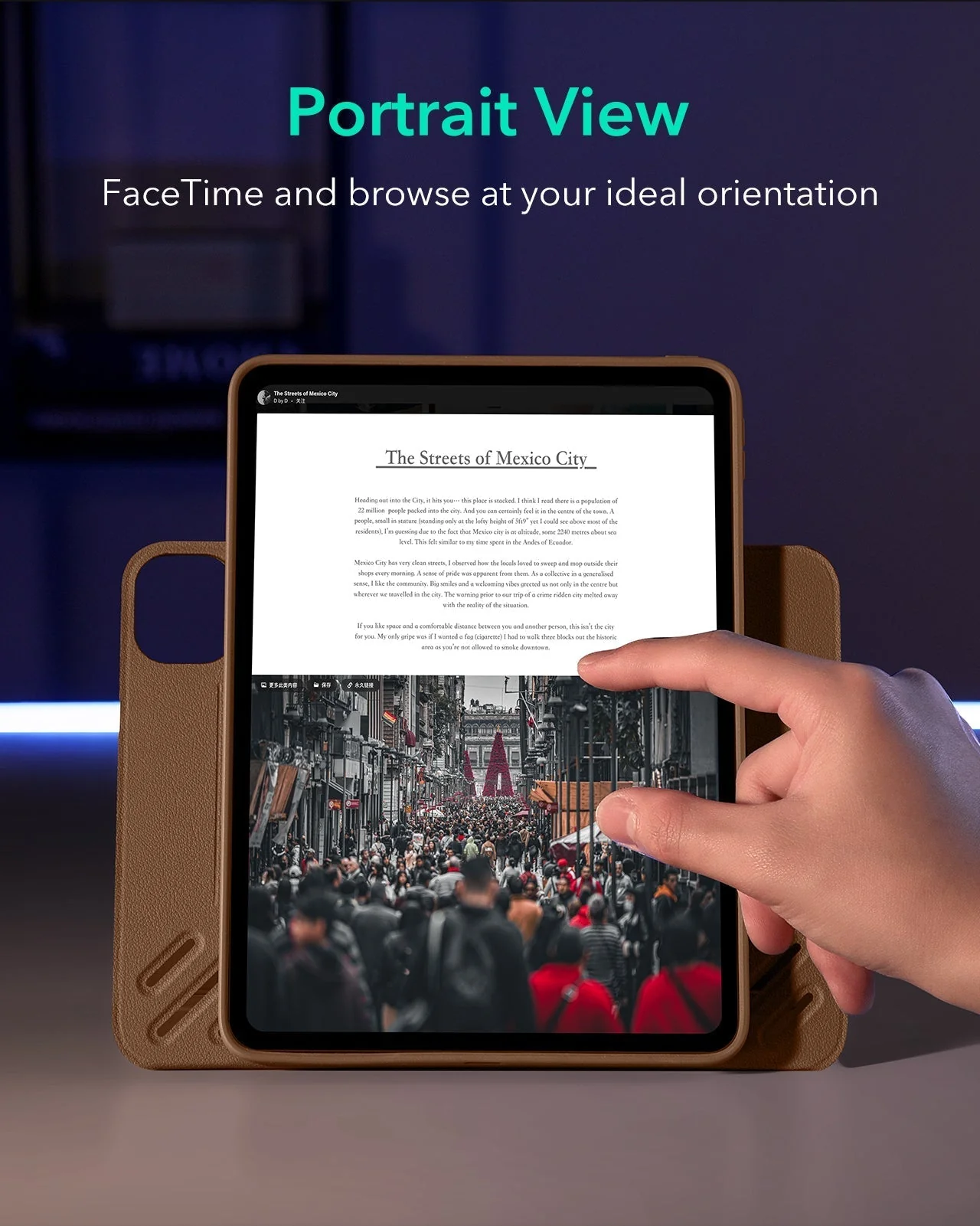 iPad Pro 13" (2025) Bundle Shift Magnetic Case & Armorite® Paper-Feel Protection - Brown - Image 5