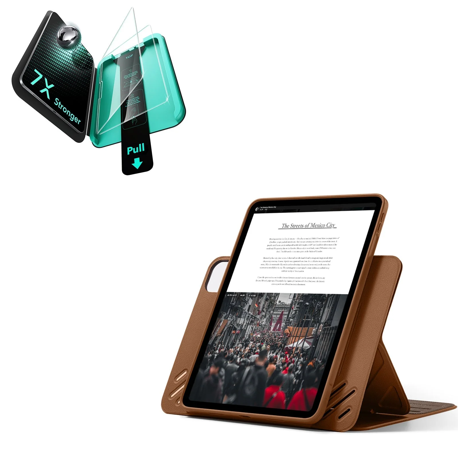 iPad Pro 13" (2025) Bundle Shift Magnetic Case & Armorite® Protection - Brown