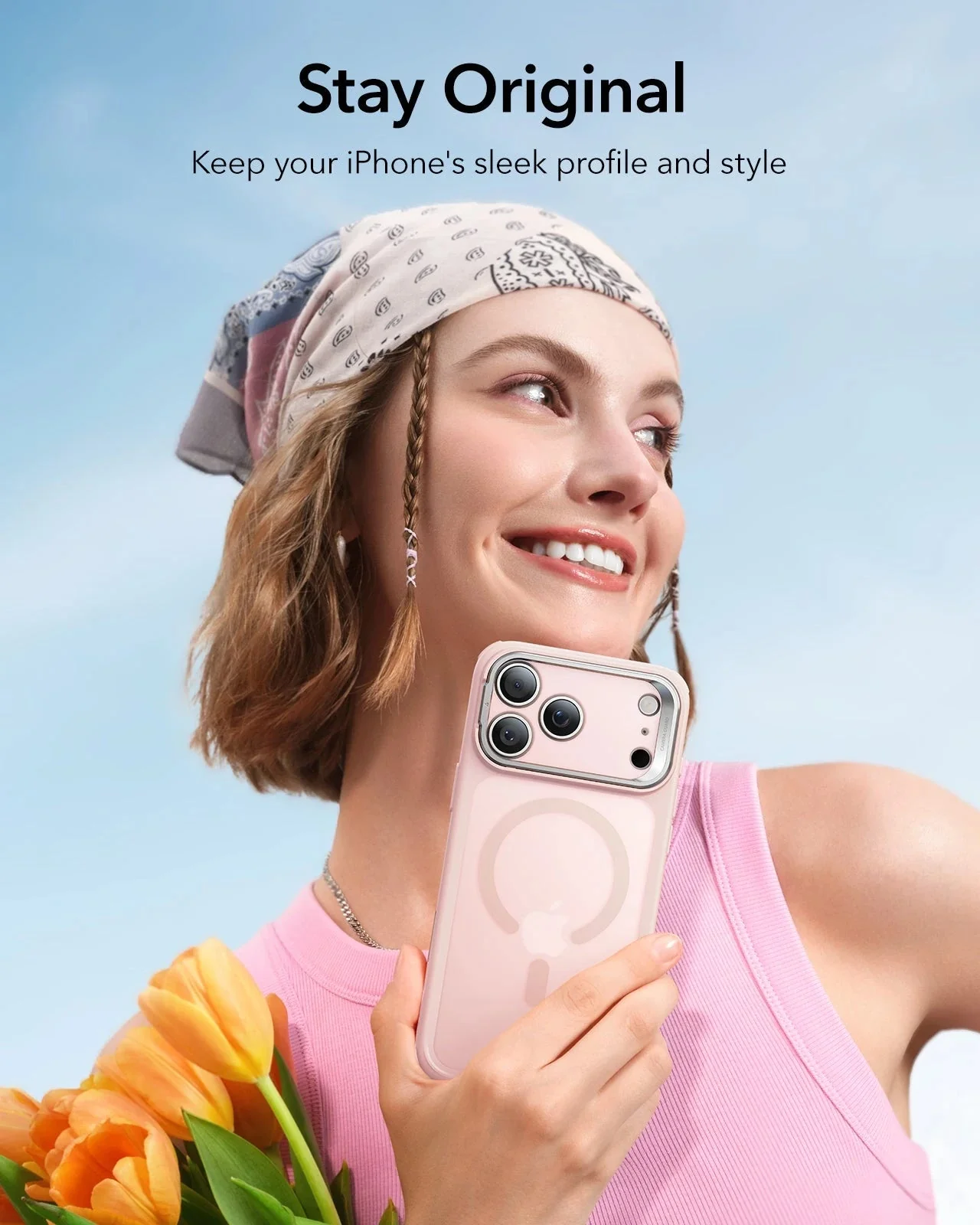 iPhone 17 Pro Classic Hybrid Magnetic Case (Camera Control, Stash Stand) - Frosted Bubblegum Pink - Image 8