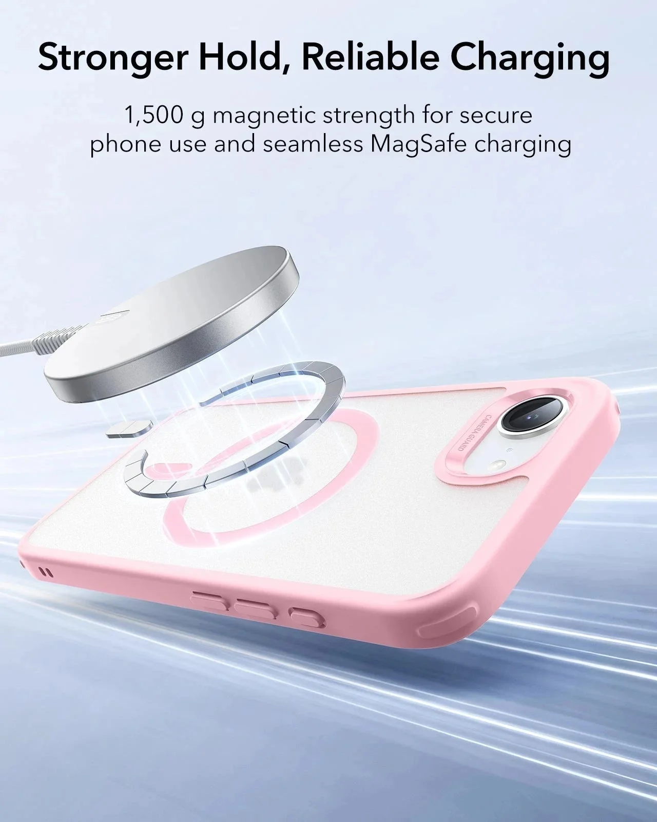 iPhone 17e Bundle Classic Hybrid Magnetic Case & Armorite® Screen Protector - Frosted Bubblegum Pink - Image 6