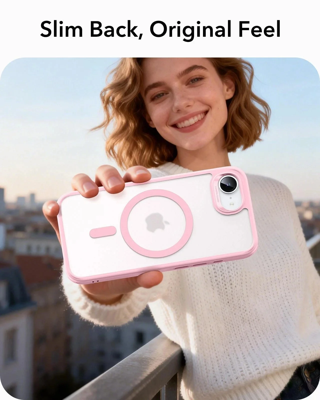 iPhone 17e Bundle Classic Hybrid Magnetic Case & Armorite® Screen Protector - Frosted Bubblegum Pink - Image 7