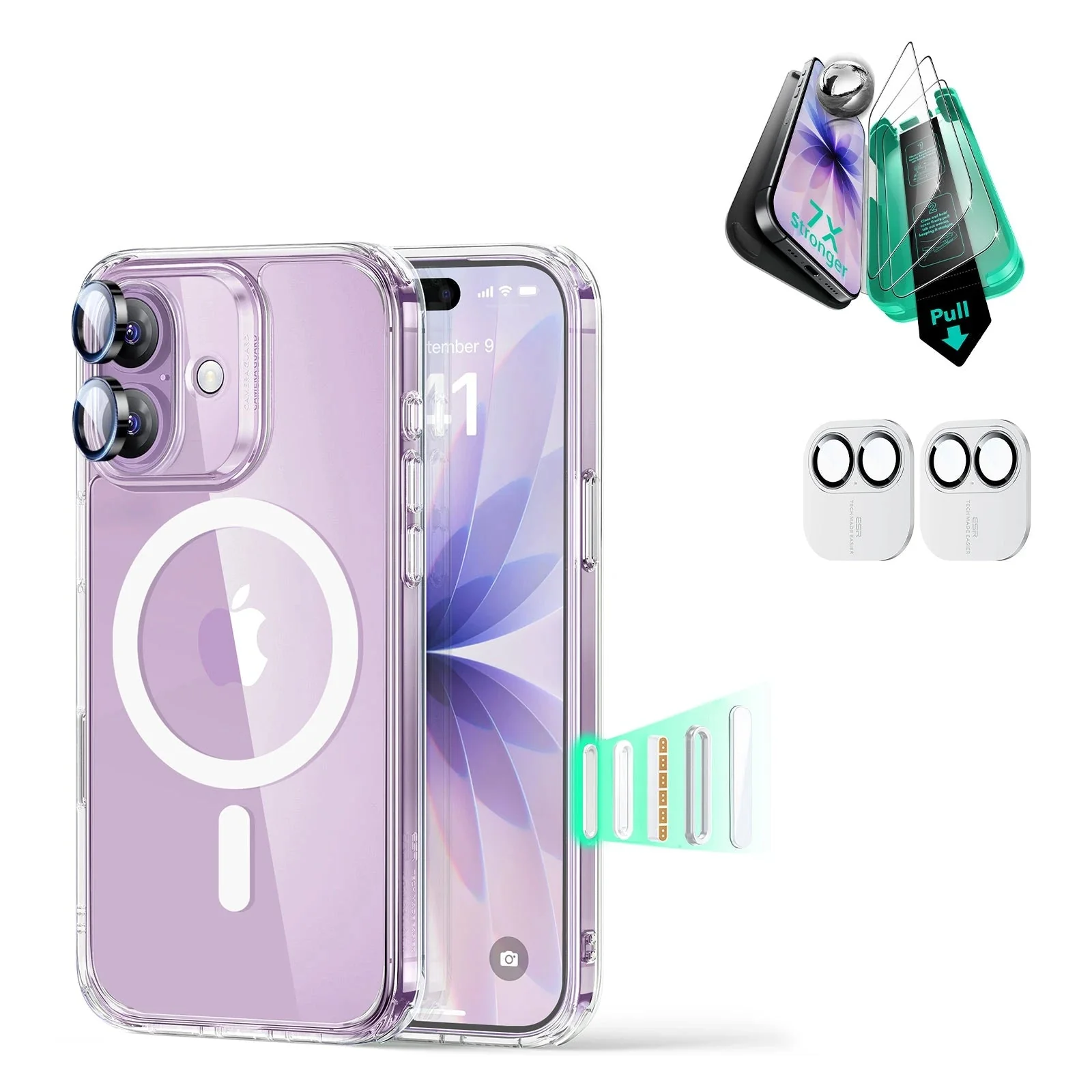 iPhone 17 Bundle Classic Hybrid Magnetic Case (Camera Control) and Armorite Screen Protector - Clear