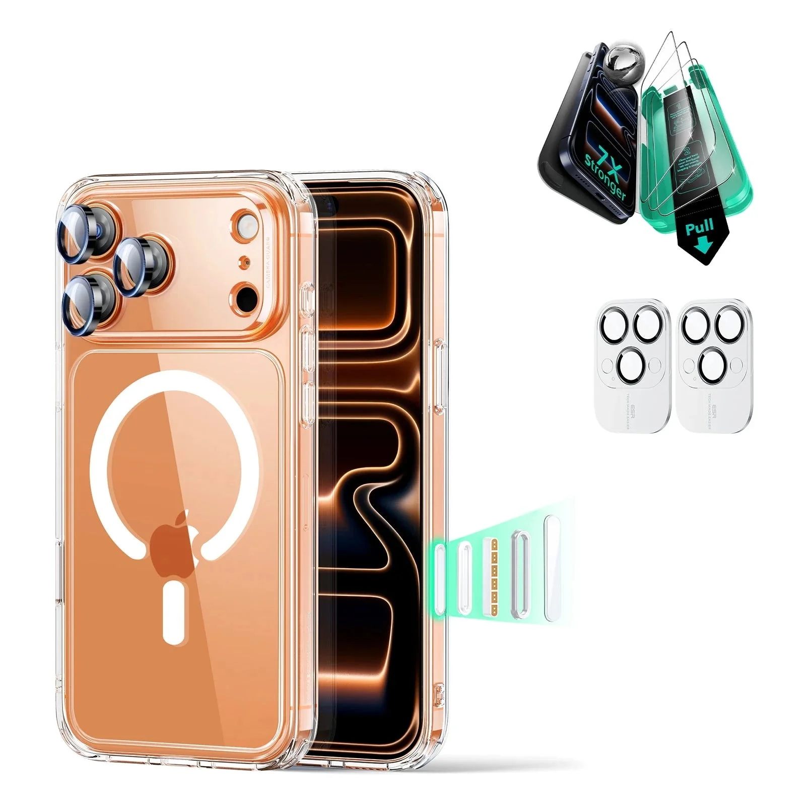 iPhone 17 Pro Bundle Classic Hybrid Magnetic Case (Camera Control) and Armorite Screen Protector - Clear