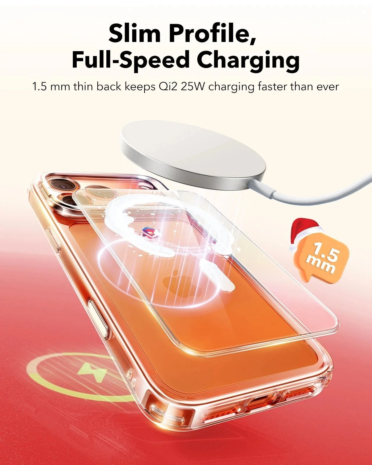 iPhone 17 Pro Classic Hybrid Magnetic Case (Camera Control, Stash Stand) - Santa Skater - Image 8